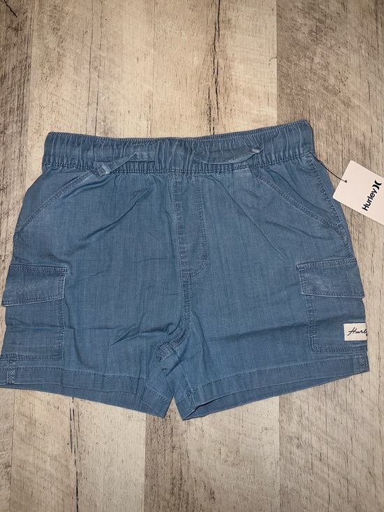 Hurley Other - Hurley Light Blue Chambray Girls Cargo Shorts with Elastic Waist